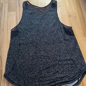 Black and White Lululemon Athletic Tank